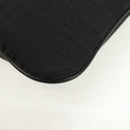 FENDI Zucchino Canvas Shoulder Bag Black Silver Auth am9929V-18