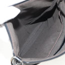 FENDI Zucchino Canvas Shoulder Bag Black Silver Auth am9929V-11