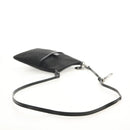 FENDI Zucchino Canvas Shoulder Bag Black Silver Auth am9929V-7