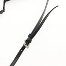 FENDI Zucchino Canvas Shoulder Bag Black Silver Auth am9929V-8