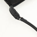 FENDI Zucchino Canvas Shoulder Bag Black Silver Auth am9929V-9