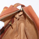 MCM Logogram Vicetos Shoulder Bag PVC Leather Brown Gold Auth am9931-21