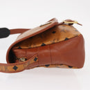 MCM Logogram Vicetos Shoulder Bag PVC Leather Brown Gold Auth am9931-4