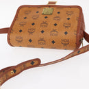 MCM Logogram Vicetos Shoulder Bag PVC Leather Brown Gold Auth am9931-6