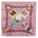 HERMES Carre 90 Scarf ""FETES VENITIENNES"" Silk Purple Auth am9932-1