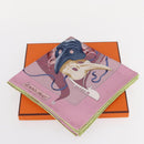 HERMES Carre 90 Scarf ""FETES VENITIENNES"" Silk Purple Auth am9932-12