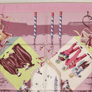 HERMES Carre 90 Scarf ""FETES VENITIENNES"" Silk Purple Auth am9932-3