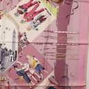 HERMES Carre 90 Scarf ""FETES VENITIENNES"" Silk Purple Auth am9932-7