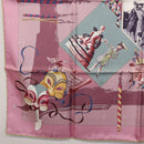 HERMES Carre 90 Scarf ""FETES VENITIENNES"" Silk Purple Auth am9932-8