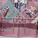 HERMES Carre 90 Scarf ""FETES VENITIENNES"" Silk Purple Auth am9932-9