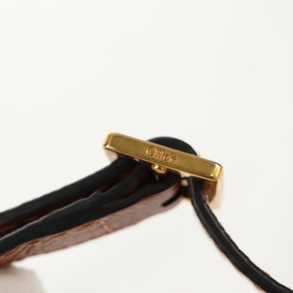 Chloe Marcie Small Saddle Bag Leather Brown Gold 01-13-62-65 Auth am9934M