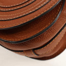 Chloe Marcie Small Saddle Bag Leather Brown Gold 01-13-62-65 Auth am9934M-14