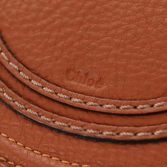 Chloe Marcie Small Saddle Bag Leather Brown Gold 01-13-62-65 Auth am9934M