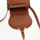 Chloe Marcie Small Saddle Bag Leather Brown Gold 01-13-62-65 Auth am9934M-19