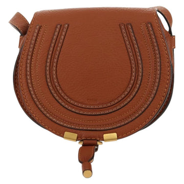 Chloe Marcie Small Saddle Bag Leather Brown Gold 01-13-62-65 Auth am9934M - 0