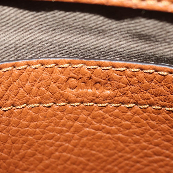 Chloe Marcie Small Saddle Bag Leather Brown Gold 01-13-62-65 Auth am9934M