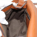 Chloe Marcie Small Saddle Bag Leather Brown Gold 01-13-62-65 Auth am9934M-24