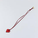 Baccarat Heart Necklace Glass Red Auth am9936-2