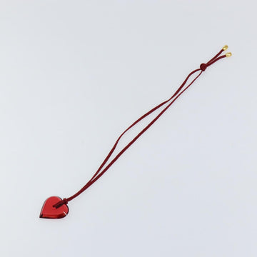 Baccarat Heart Necklace Glass Red Auth am9936 - 0