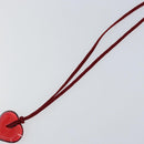Baccarat Heart Necklace Glass Red Auth am9936-4