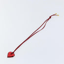 Baccarat Heart Necklace Glass Red Auth am9936-7