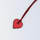 Baccarat Heart Necklace Glass Red Auth am9936-8