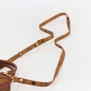 MCM Vicetos Logogram Mini Hand Bag PVC Leather 2way Brown Gold Auth am9939-9