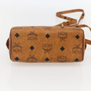MCM Vicetos Logogram Mini Hand Bag PVC Leather 2way Brown Gold Auth am9939-5