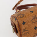 MCM Vicetos Logogram Mini Hand Bag PVC Leather 2way Brown Gold Auth am9939-16