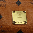 MCM Vicetos Logogram Mini Hand Bag PVC Leather 2way Brown Gold Auth am9939-12