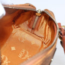 MCM Vicetos Logogram Mini Hand Bag PVC Leather 2way Brown Gold Auth am9939-19