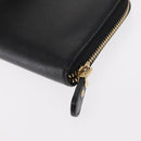 Salvatore Ferragamo Gancini Long Wallet Leather Black Gold Auth am9941-11