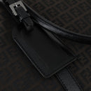 FENDI Zucchino Canvas Boston Bag Brown Black Auth am9942-18