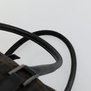 FENDI Zucchino Canvas Boston Bag Brown Black Auth am9942-14