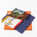 HERMES Carre 90 Scarf ""Memoire d'Hermes"" Silk Navy Auth am9945-15