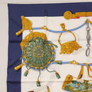 HERMES Carre 90 Scarf ""Memoire d'Hermes"" Silk Navy Auth am9945-2