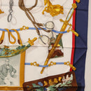 HERMES Carre 90 Scarf ""Memoire d'Hermes"" Silk Navy Auth am9945-7