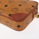 MCM Logogram Vicetos Clutch Bag PVC Leather Brown Gold Auth am9946-12