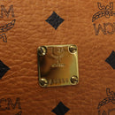 MCM Logogram Vicetos Clutch Bag PVC Leather Brown Gold Auth am9946-14
