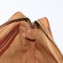 MCM Logogram Vicetos Clutch Bag PVC Leather Brown Gold Auth am9946-17