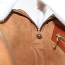 MCM Logogram Vicetos Clutch Bag PVC Leather Brown Gold Auth am9946-18