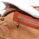 MCM Logogram Vicetos Clutch Bag PVC Leather Brown Gold Auth am9946-19