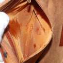 MCM Logogram Vicetos Clutch Bag PVC Leather Brown Gold Auth am9946-20