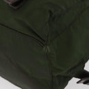 PRADA Backpack Nylon Khaki Silver Auth am9947-18