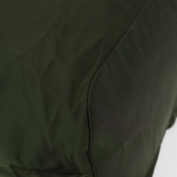 PRADA Backpack Nylon Khaki Silver Auth am9947