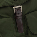 PRADA Backpack Nylon Khaki Silver Auth am9947-22