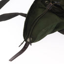 PRADA Backpack Nylon Khaki Silver Auth am9947-23