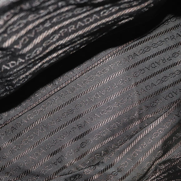 PRADA Backpack Nylon Khaki Silver Auth am9947