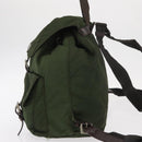 PRADA Backpack Nylon Khaki Silver Auth am9947-4