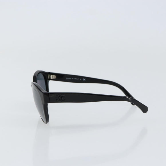 CHANEL Sunglasses plastic Black CC Auth am9948